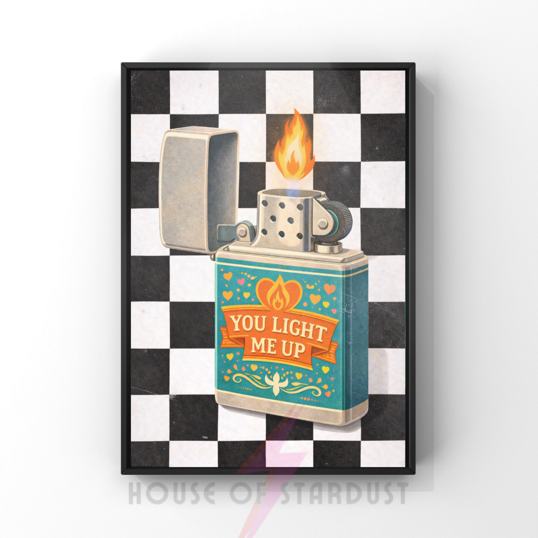 light me up | checkerboard lighter art print