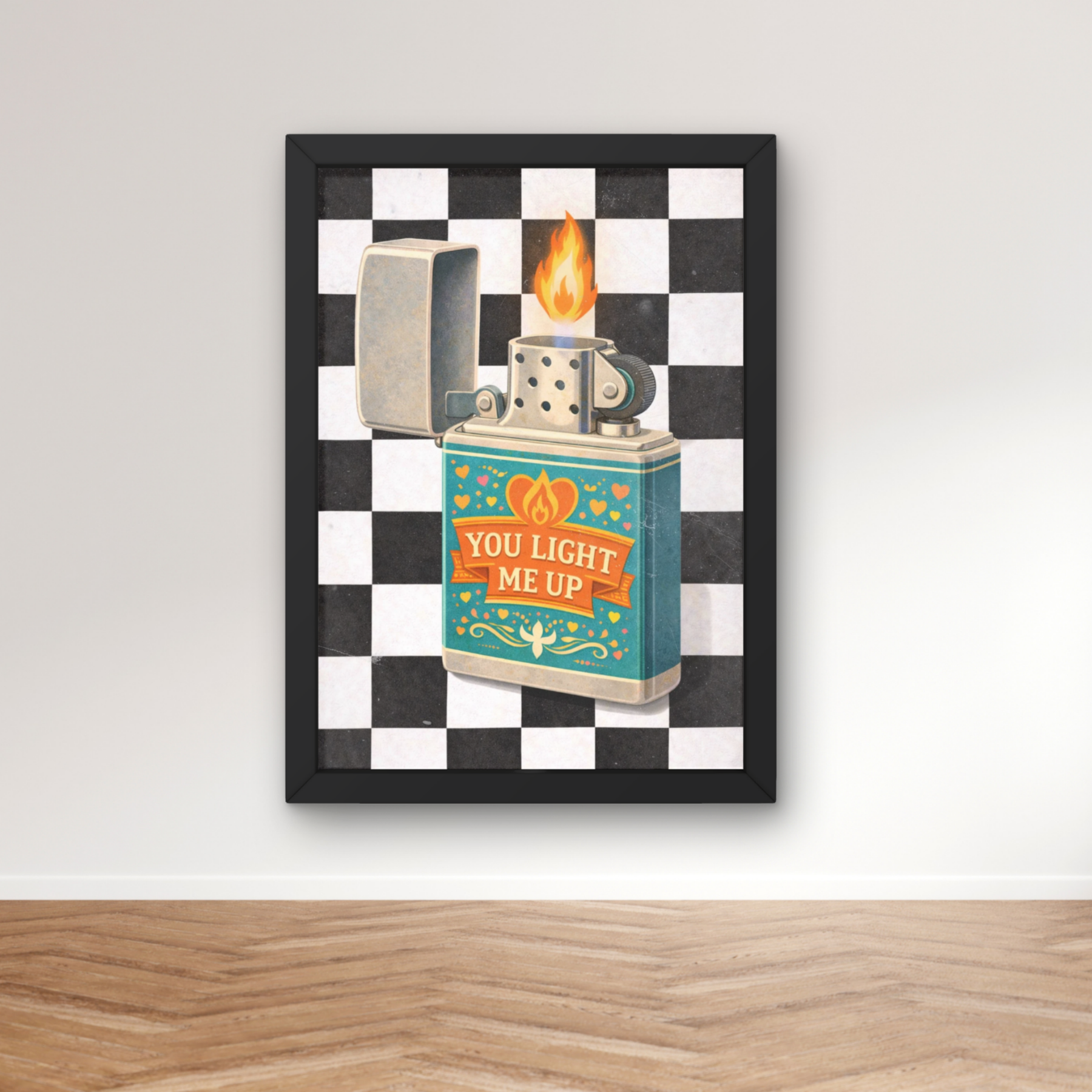 light me up | checkerboard lighter art print