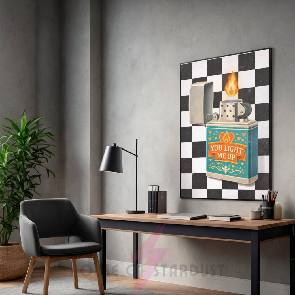 light me up | checkerboard lighter art print