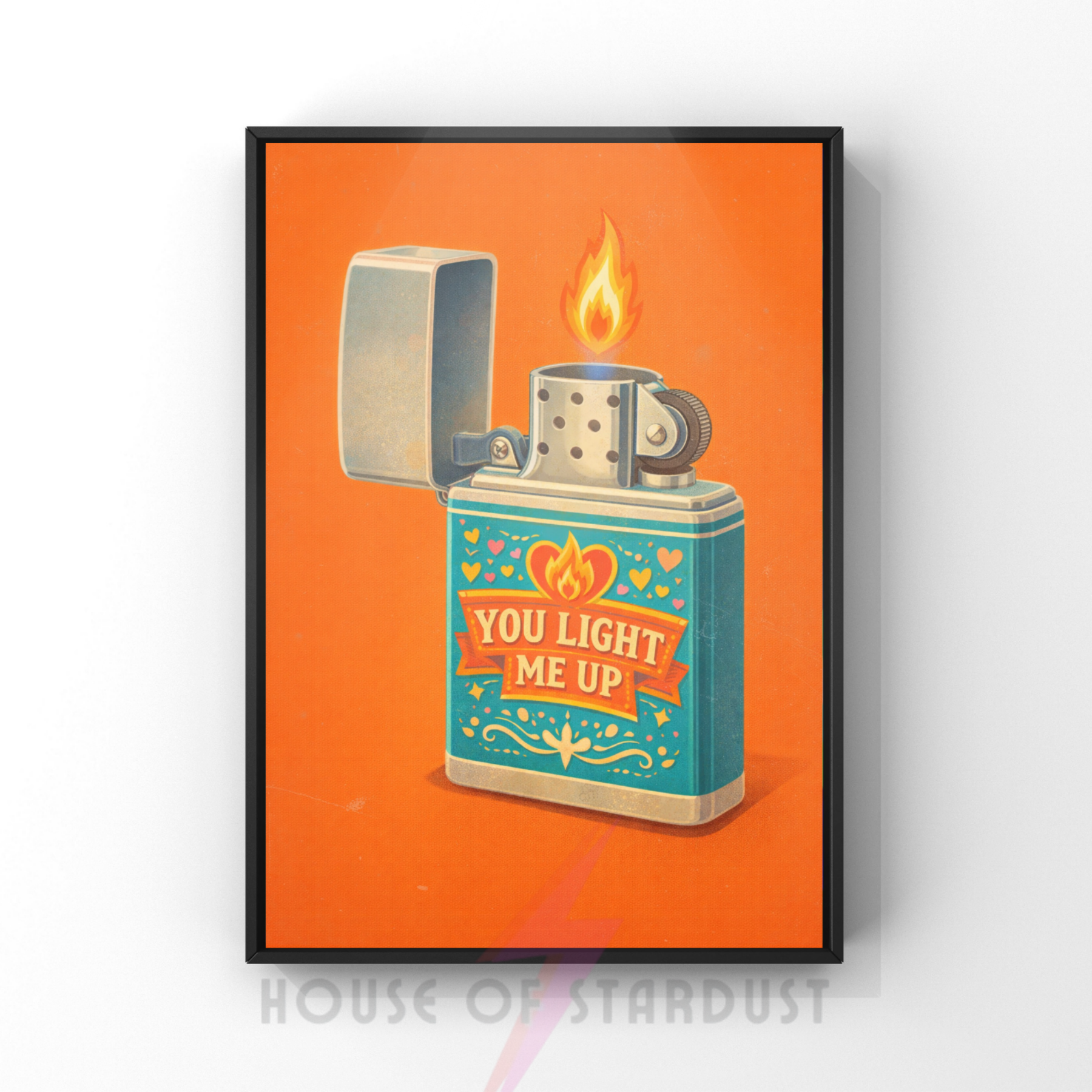 light me up | Orange lighter art print