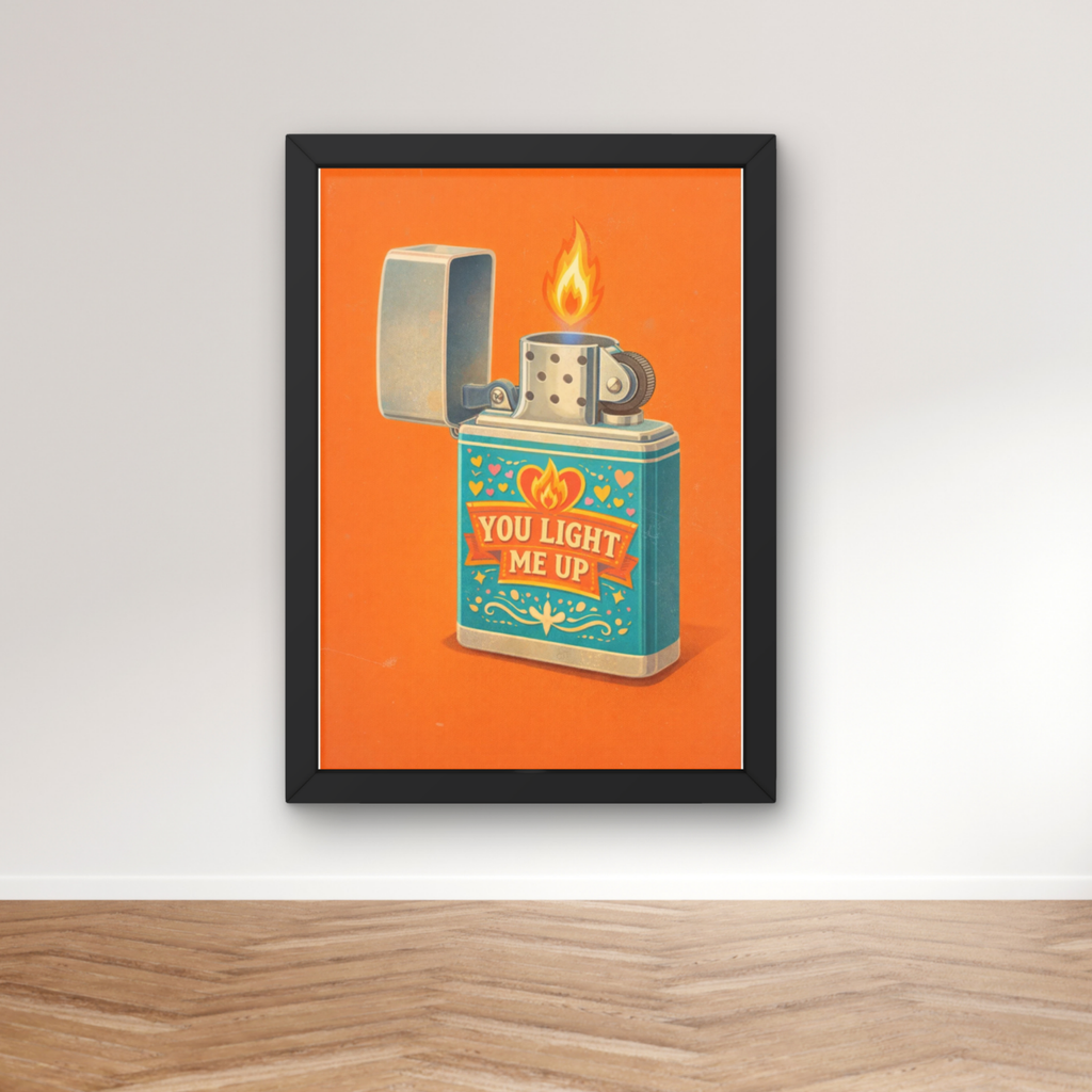 light me up | Orange lighter art print