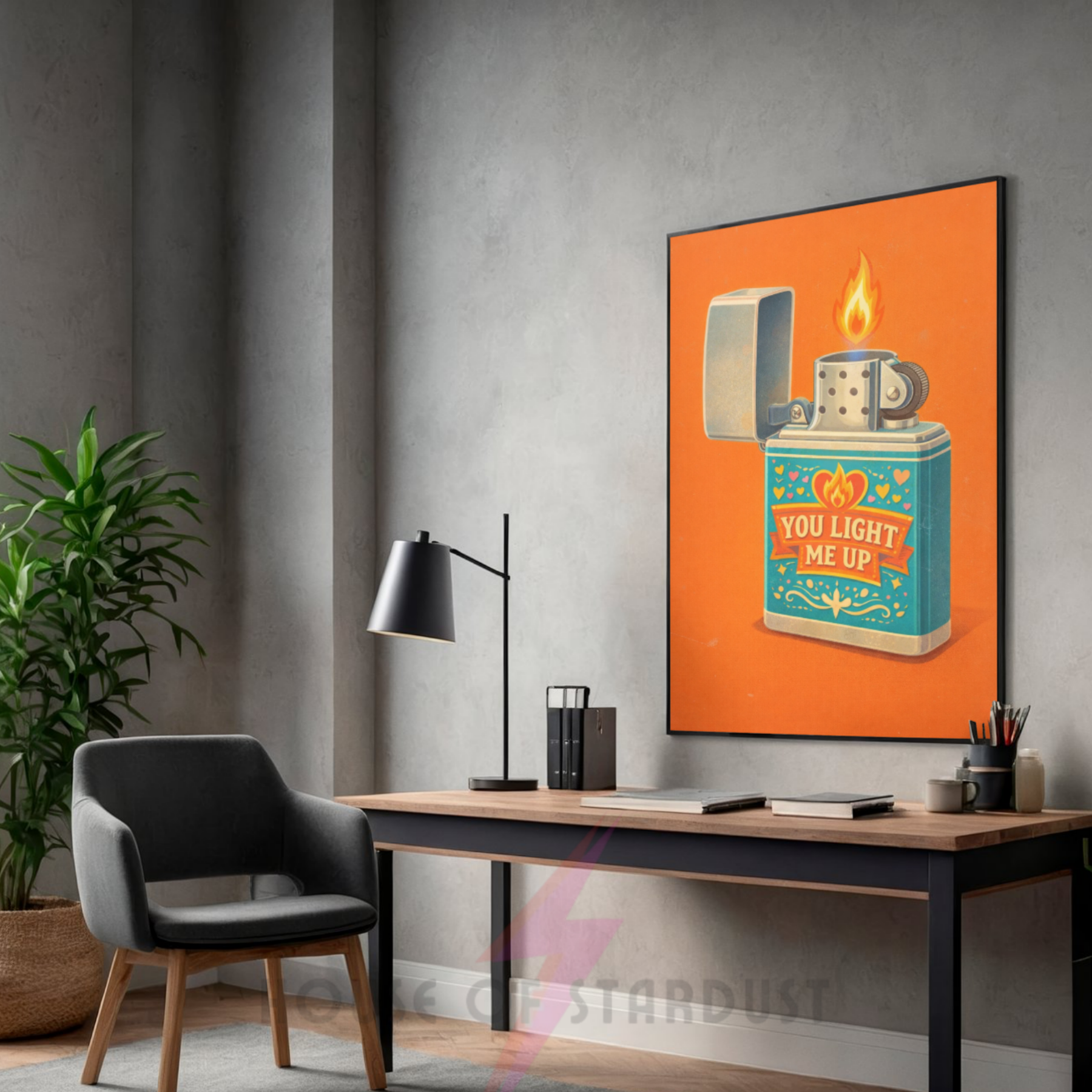 light me up | Orange lighter art print