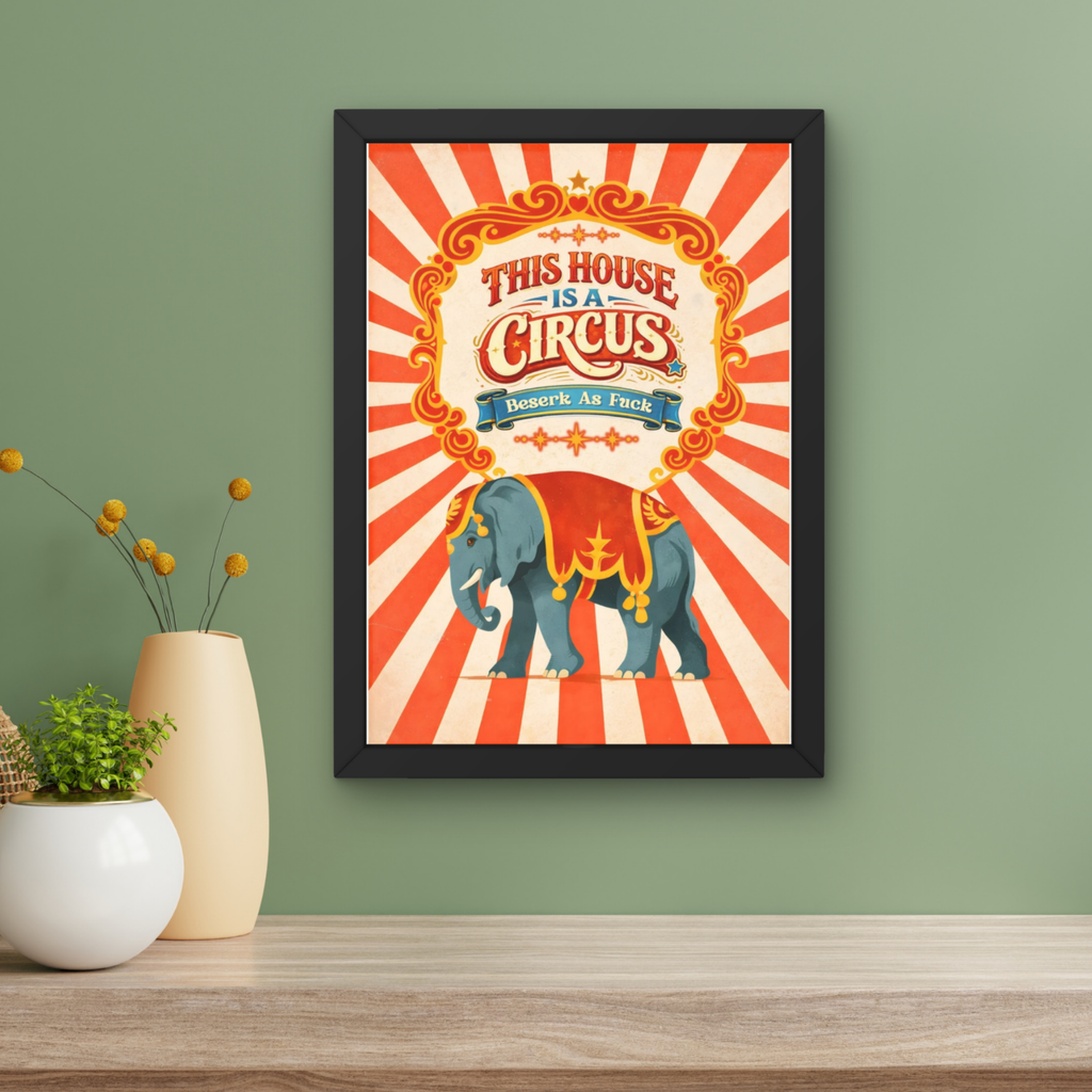 House is a circus | indie music art print
