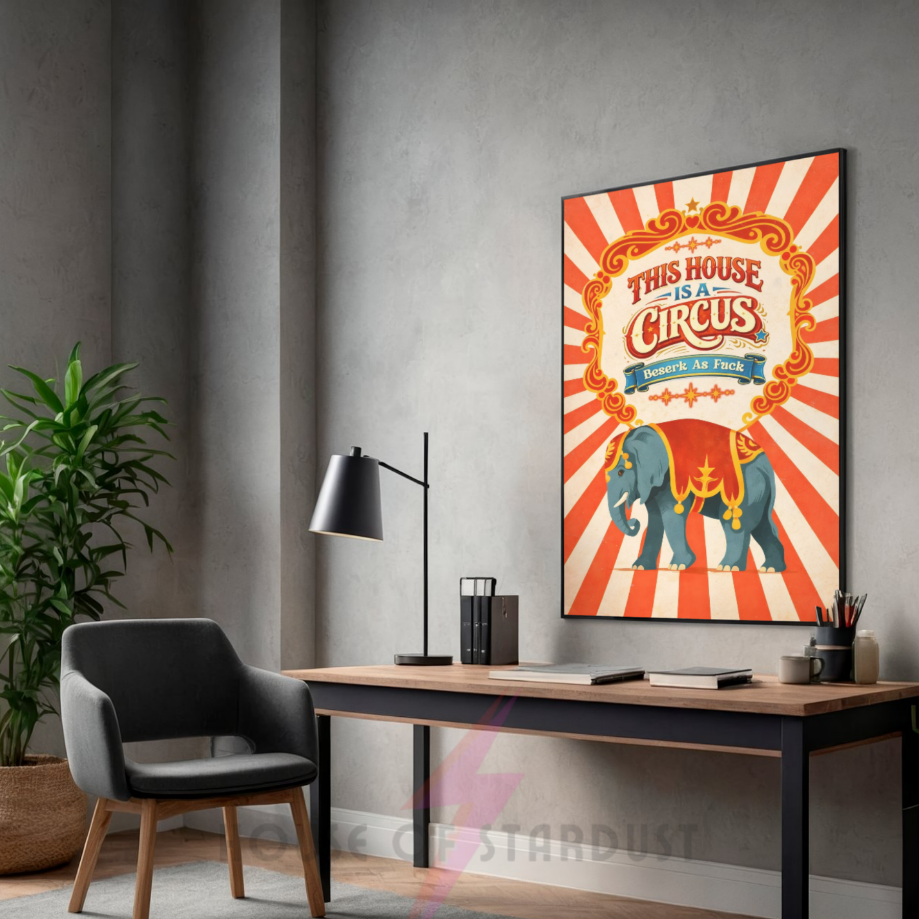 House is a circus | indie music art print