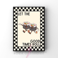 Let the good times roll Sushi | Kitsch Kitchen checkerboard retro collection print