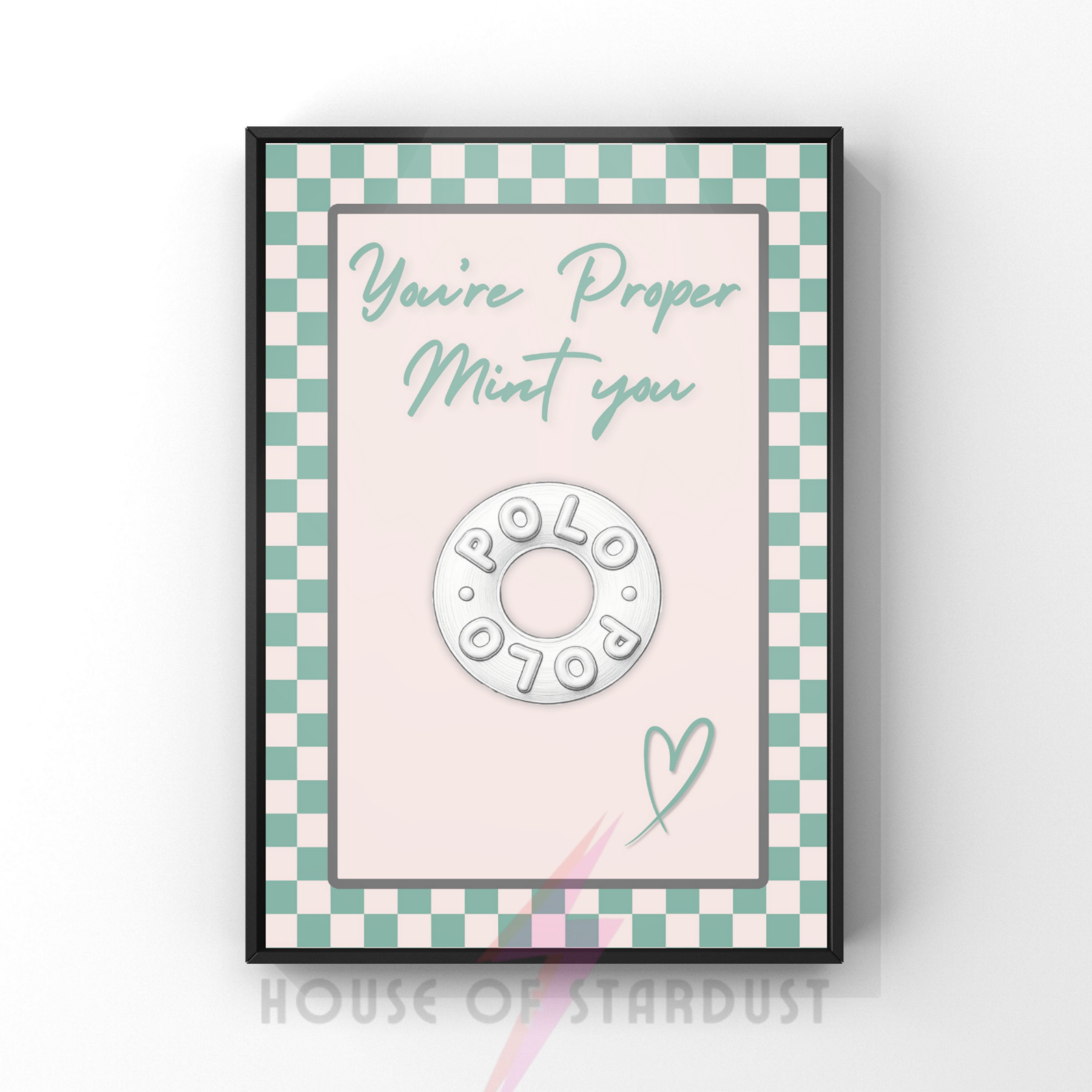 proper mint | checkerboard Manchester polo art print