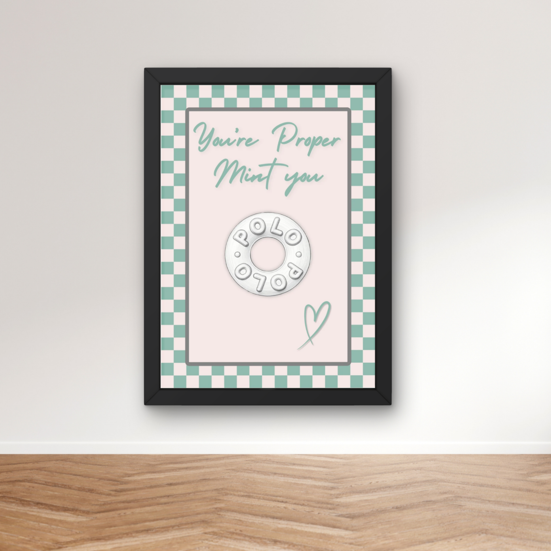 proper mint | checkerboard Manchester polo art print