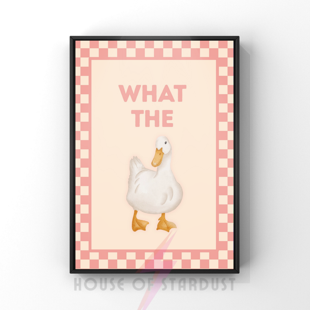 what the duck | checkerboard funny kitchen art print