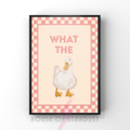 what the duck | checkerboard funny kitchen art print