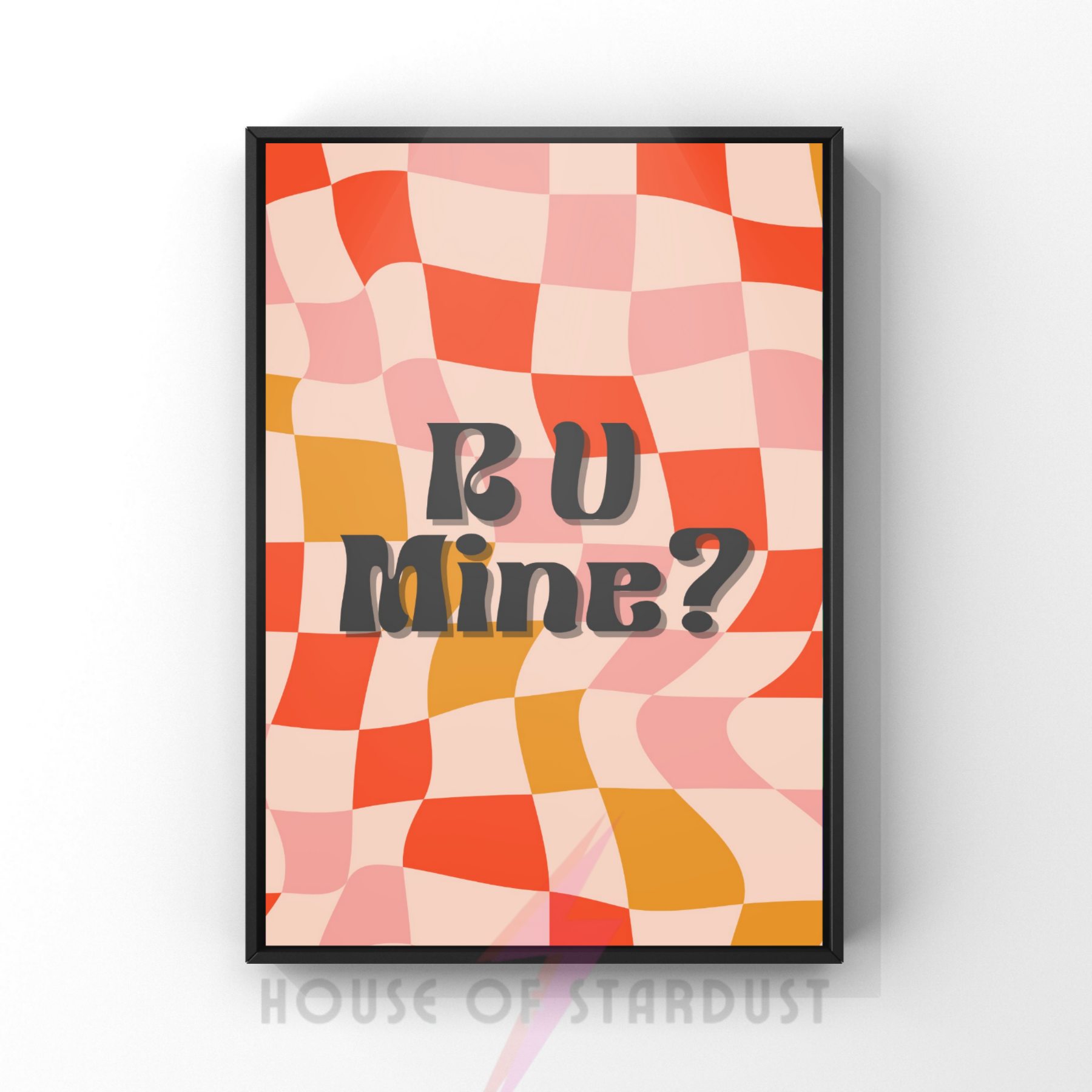 R u Mine? | checkerboard indie art print