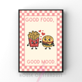 | Kitsch Kitchen checkerboard pastels collection print