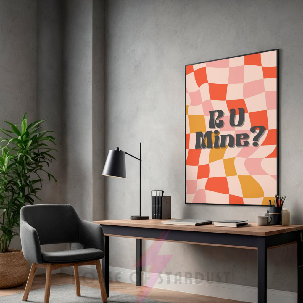 R u Mine? | checkerboard indie art print