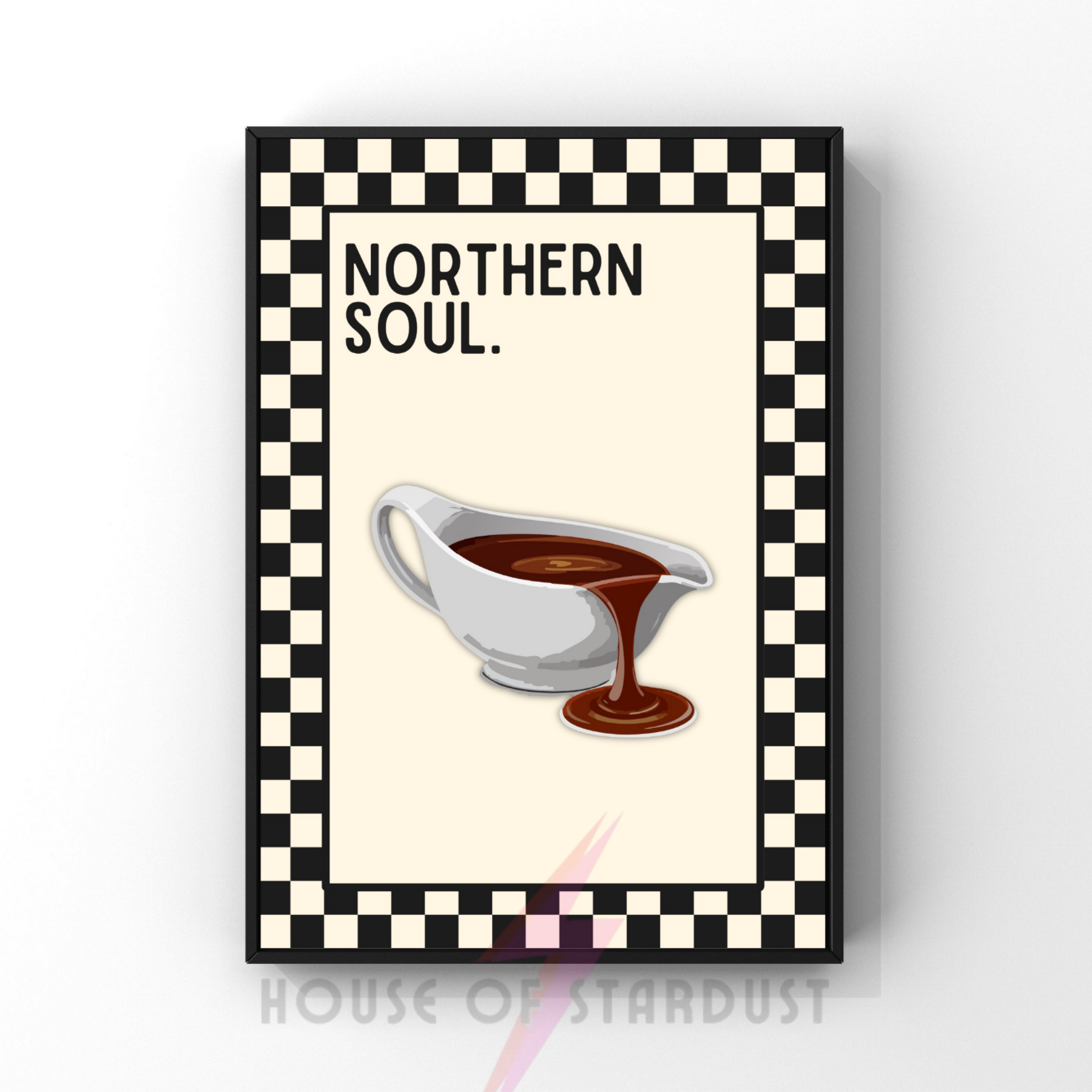 Northern Soul | inspired Kitsch Kitchen checkerboard retro collection print