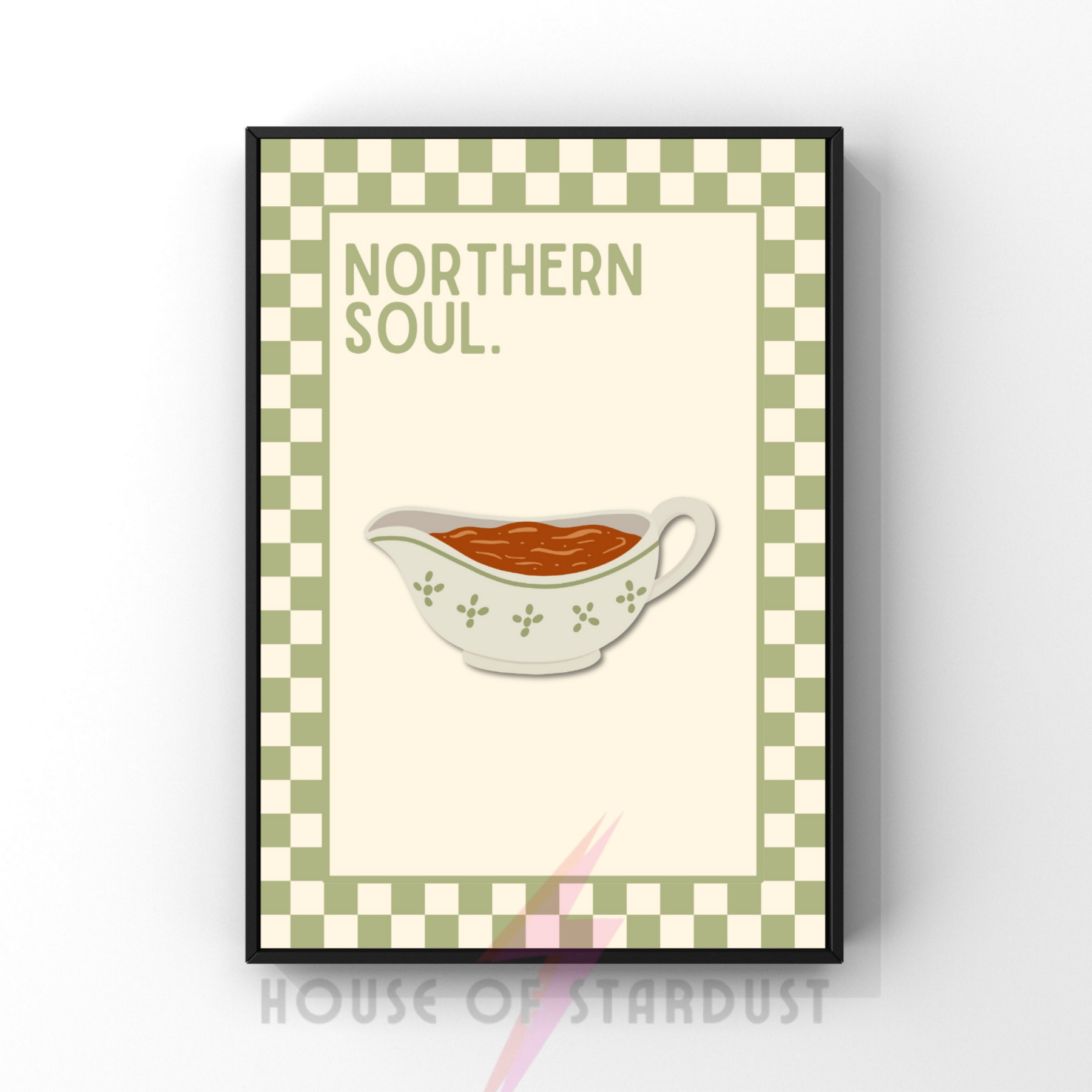 Northern Soul | Kitsch Kitchen checkerboard pastels collection print