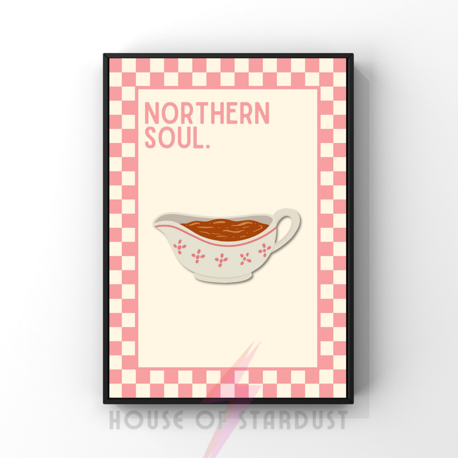 Northern Soul | Kitsch Kitchen checkerboard pastels collection print