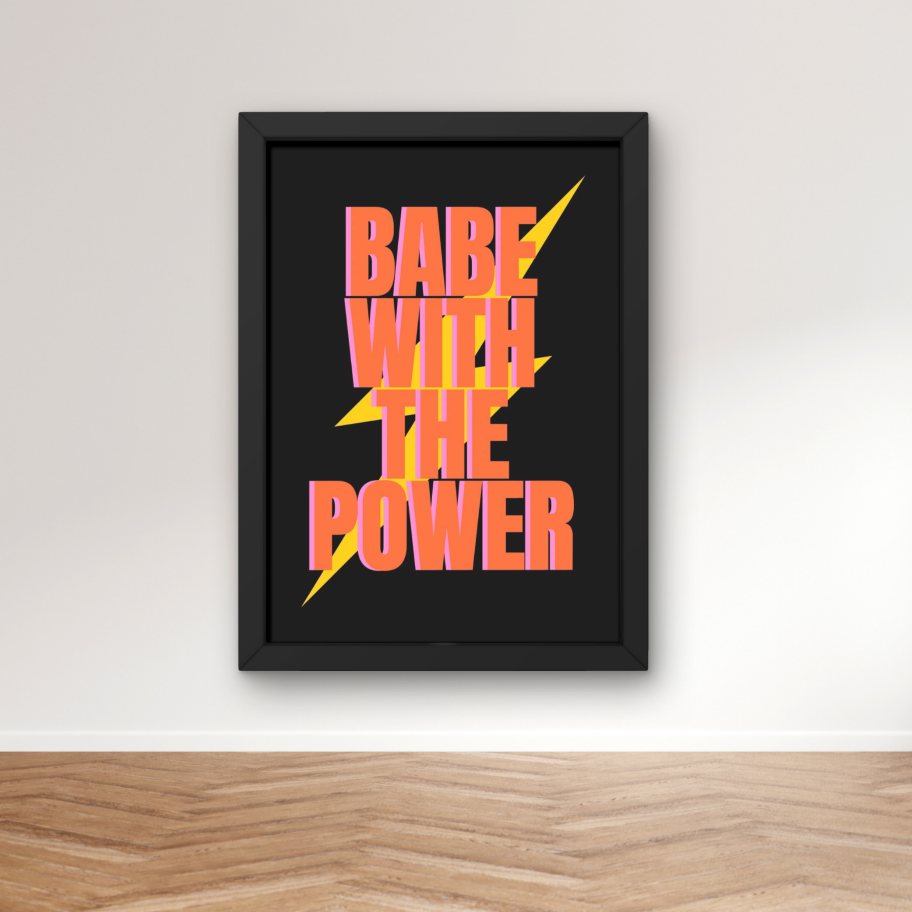 babe with the power | bowie inspired feminist girl power art print