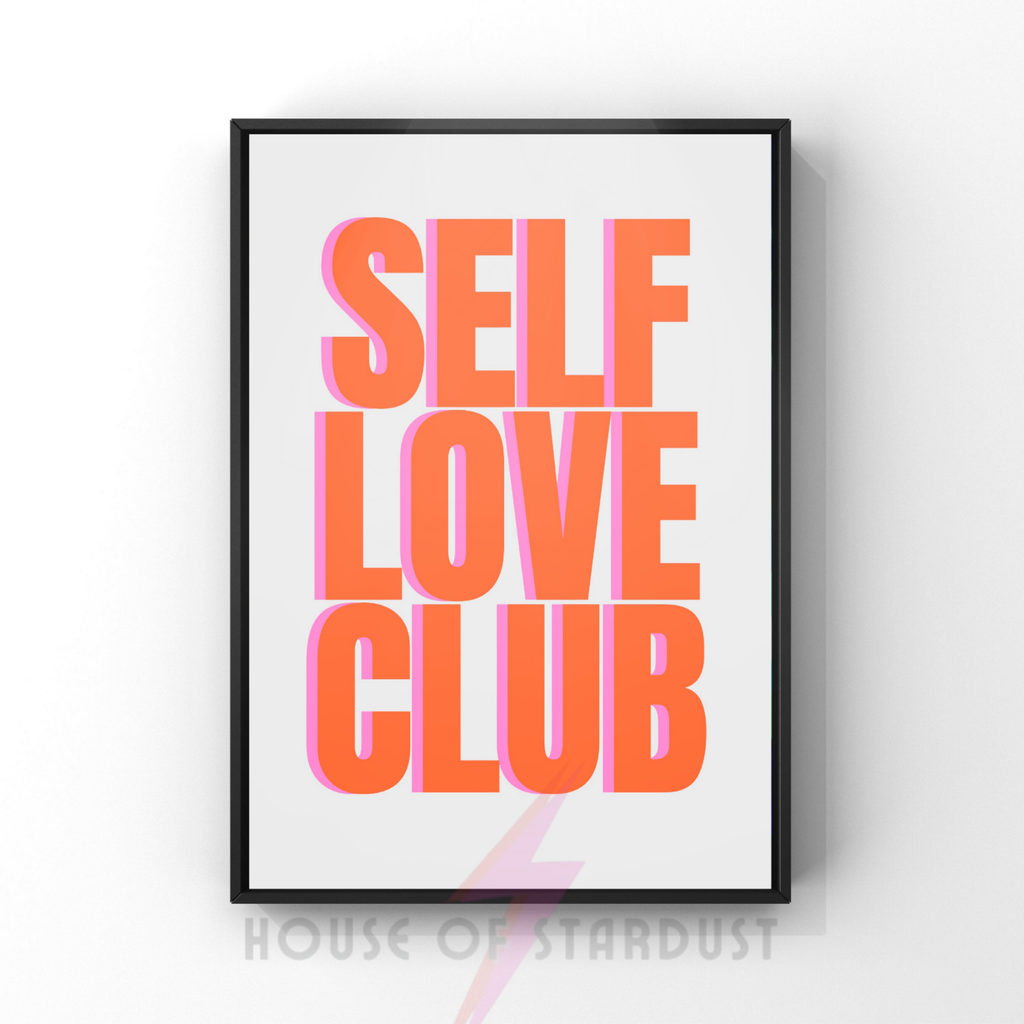 self love club | strong feminist girl power art print