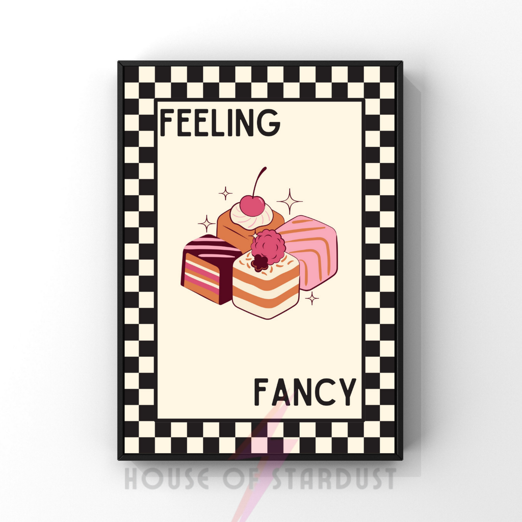 feelin' fancy | Kitsch Kitchen checkerboard retro collection print