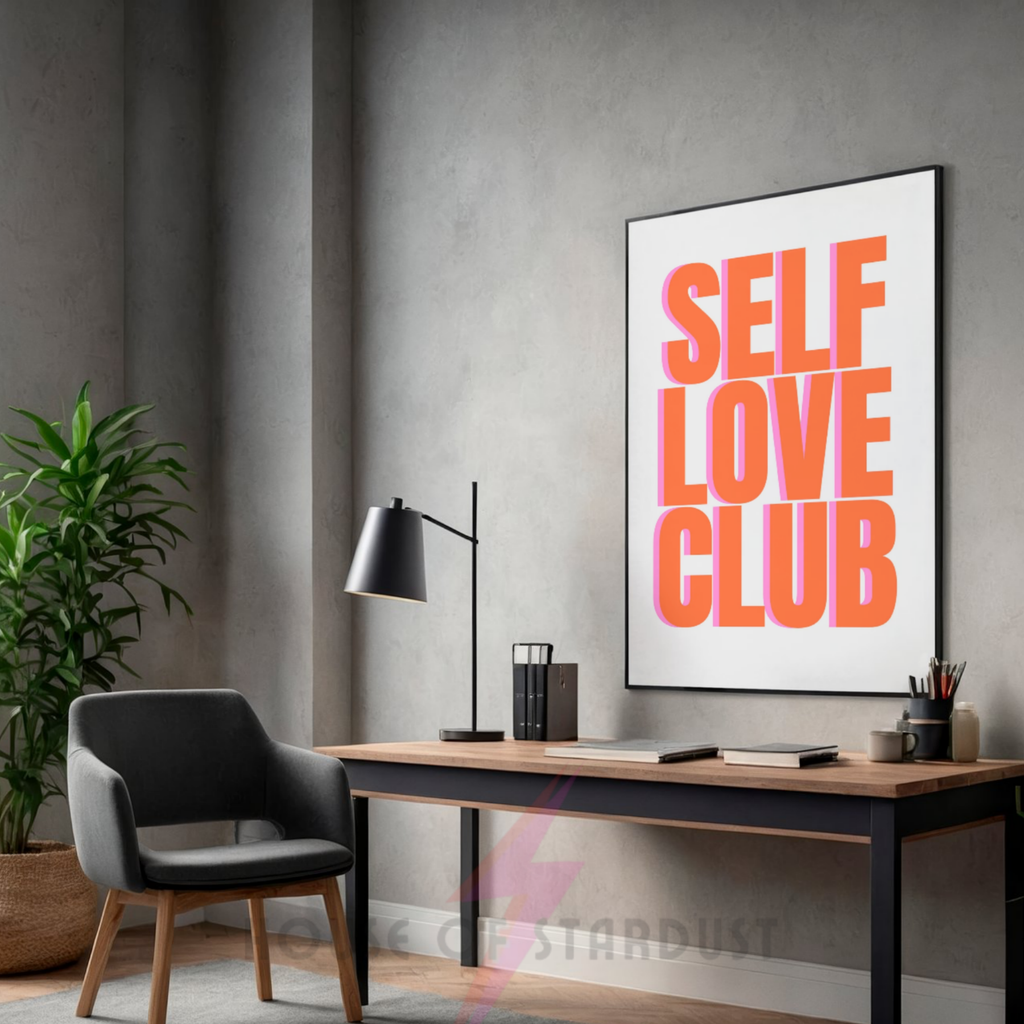 self love club | strong feminist girl power art print