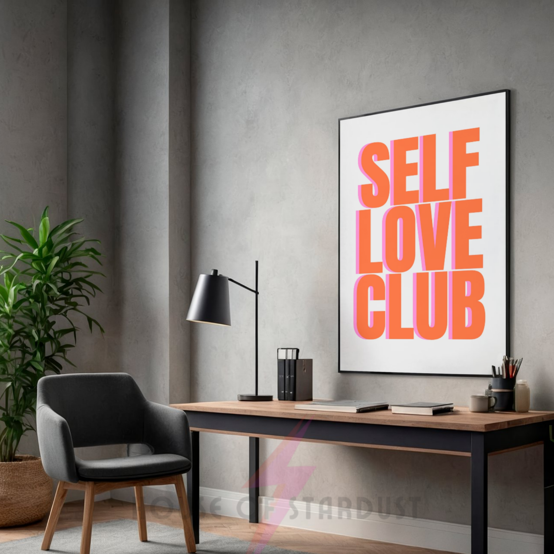 self love club | strong feminist girl power art print