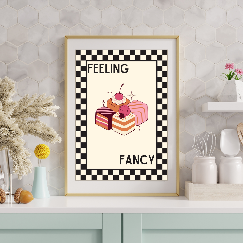 feelin' fancy | Kitsch Kitchen checkerboard retro collection print