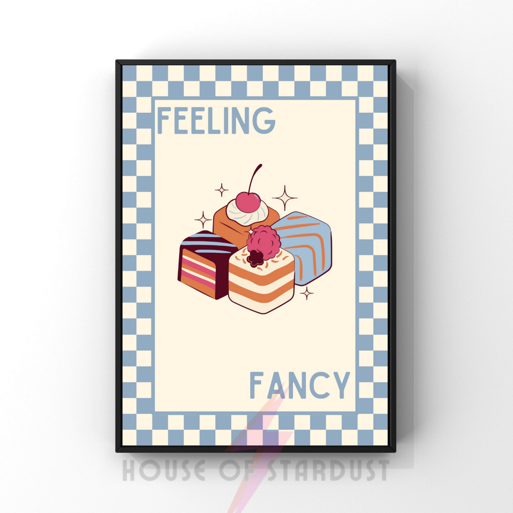 feelin' fancy | Kitsch Kitchen checkerboard pastels collection print