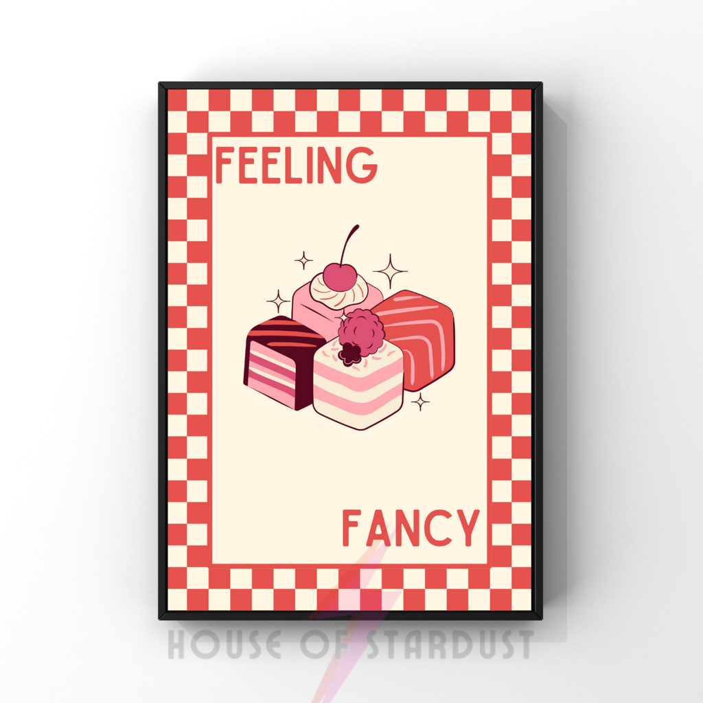 feelin' fancy | Kitsch Kitchen checkerboard pastels collection print