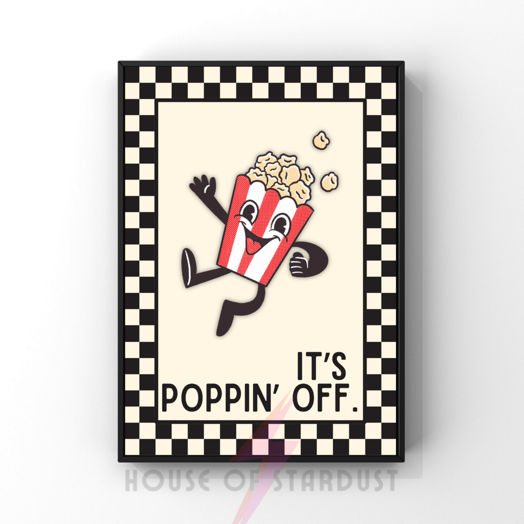 it's poppin' off | Kitsch Kitchen checkerboard retro collection print