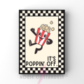 it's poppin' off | Kitsch Kitchen checkerboard retro collection print