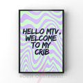 hello MTV | funky waves art print