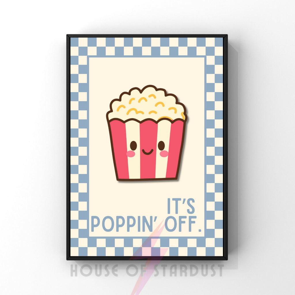 it's poppin' off | Kitsch Kitchen checkerboard pastels collection print
