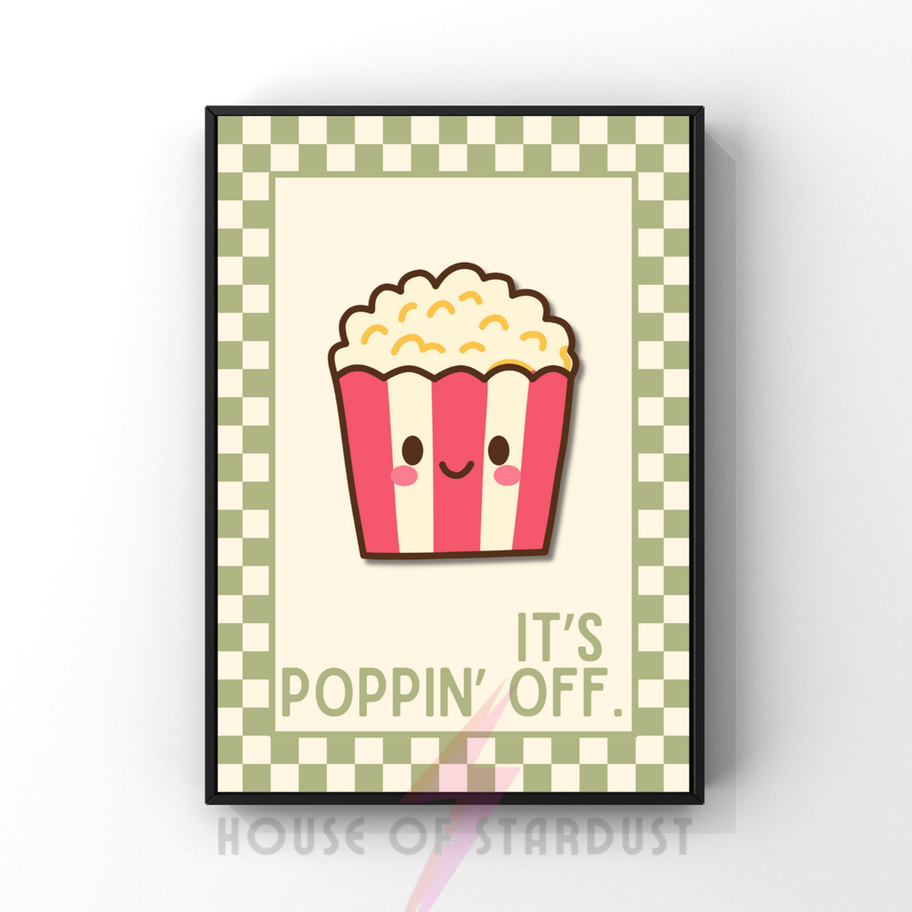 it's poppin' off | Kitsch Kitchen checkerboard pastels collection print