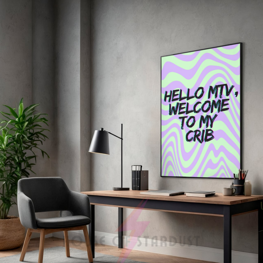 hello MTV | funky waves art print