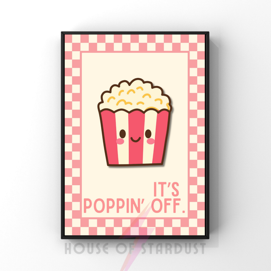 it's poppin' off | Kitsch Kitchen checkerboard pastels collection print