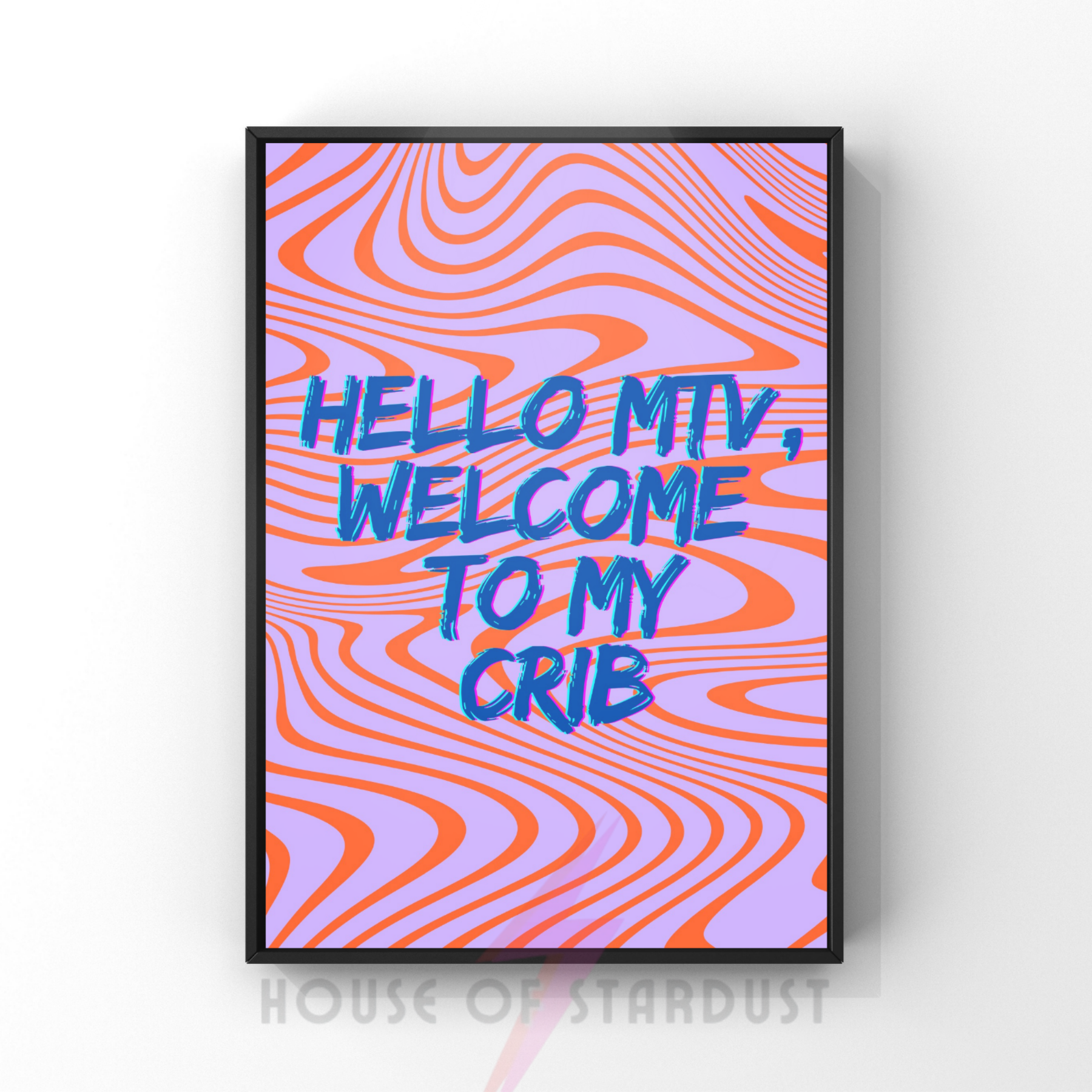 welcome to my crib | funky waves art print