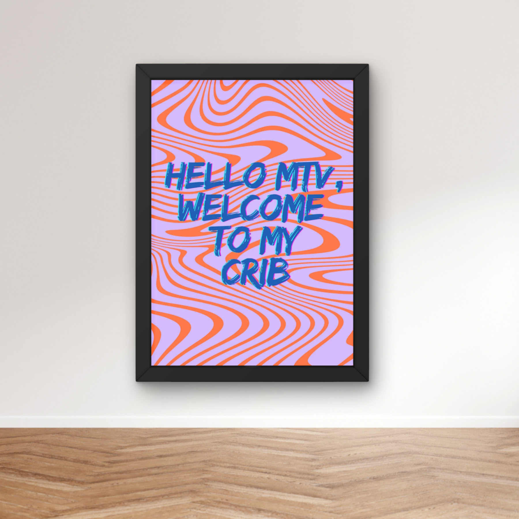 welcome to my crib | funky waves art print