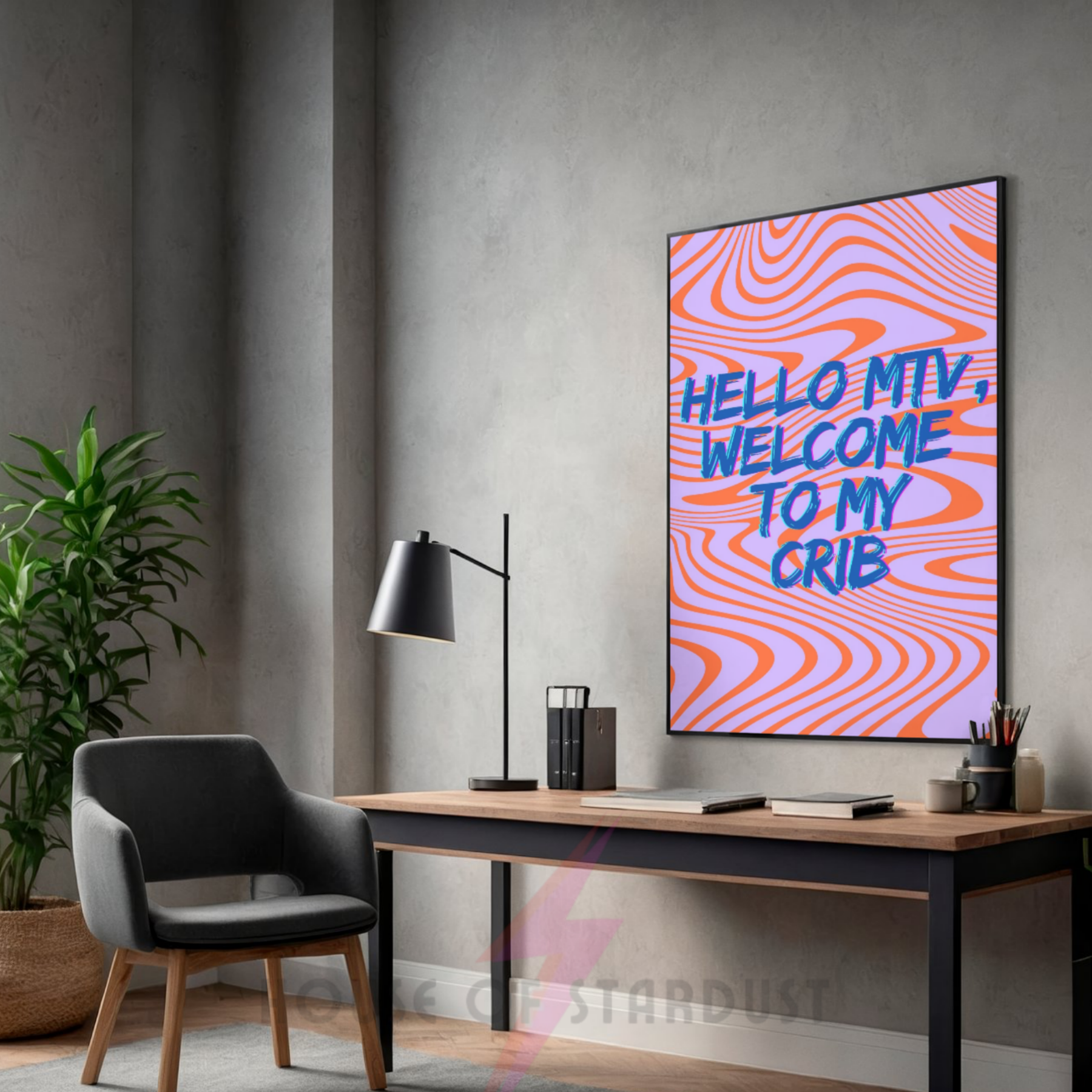 welcome to my crib | funky waves art print