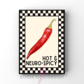 hot & neuro-spicy | Kitsch Kitchen checkerboard retro collection print