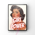 girl power| Retro feminist Housewife Humour Print