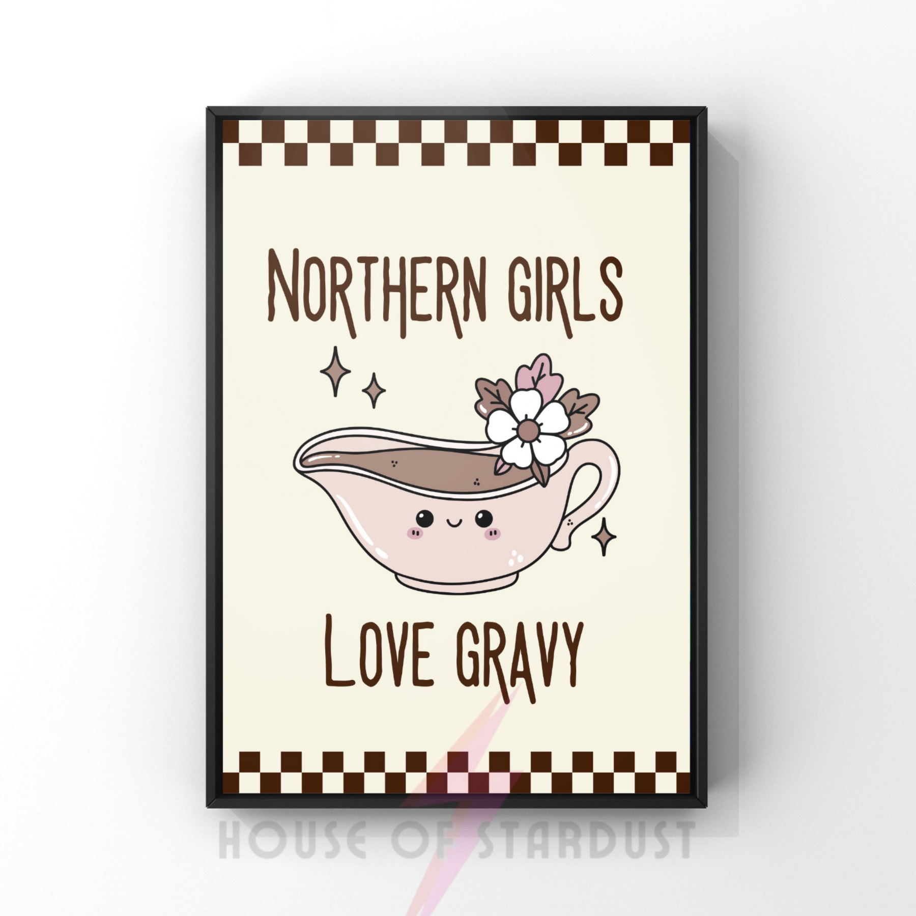 northern girls love gravy  | kitsch kitchen cute art retro print