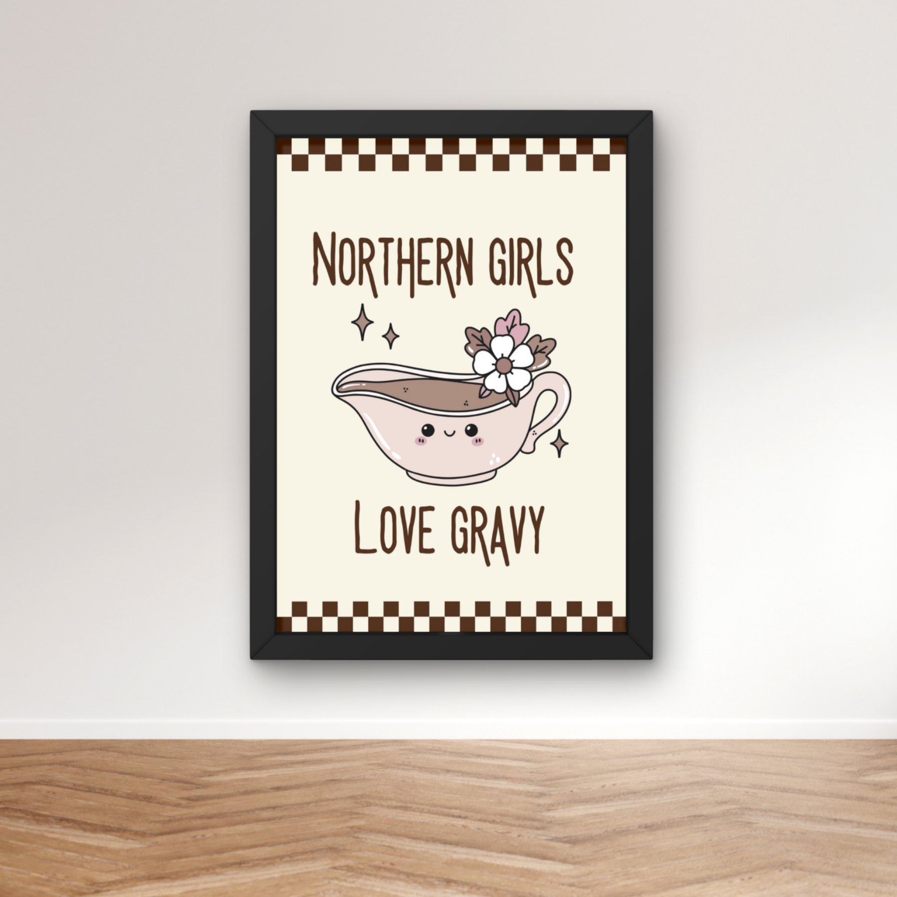 northern girls love gravy  | kitsch kitchen cute art retro print