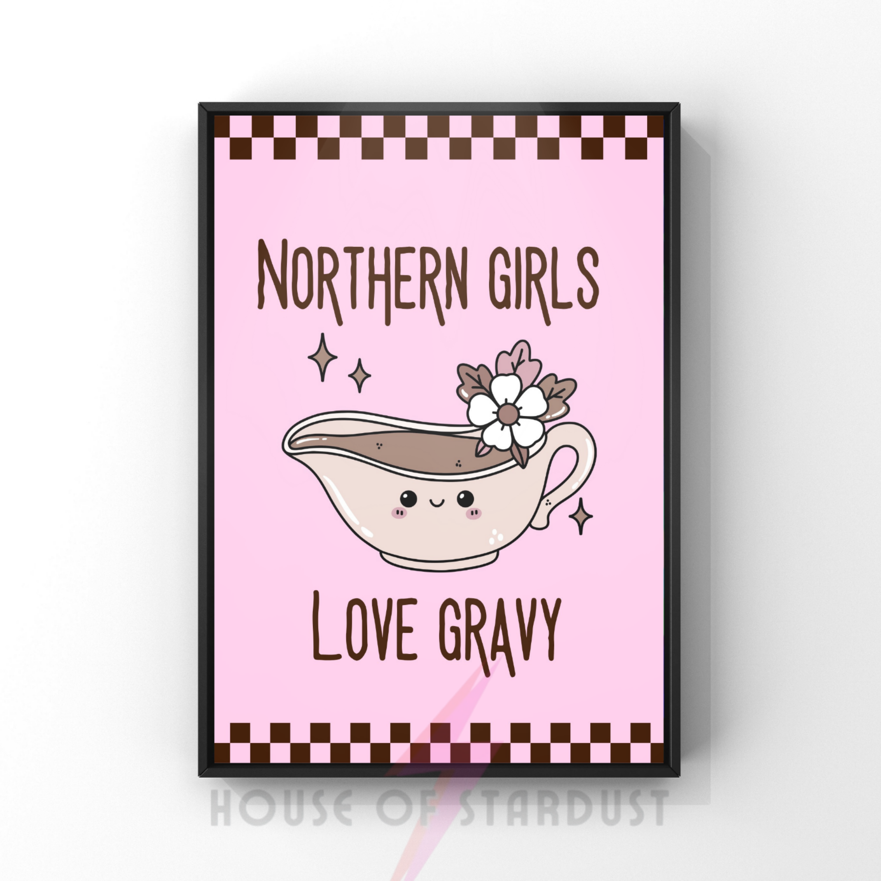 northern girls love gravy  | kitsch kitchen cute art retro print