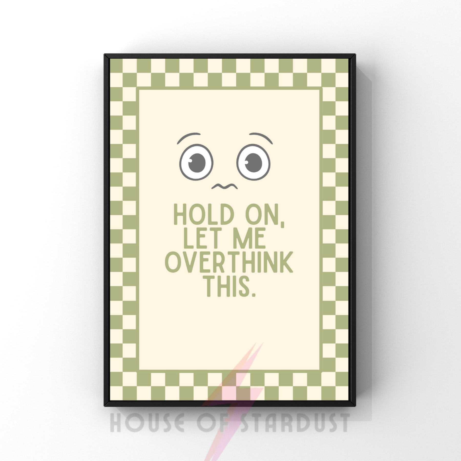 let me overthink think this | checkerboard pastels collection print