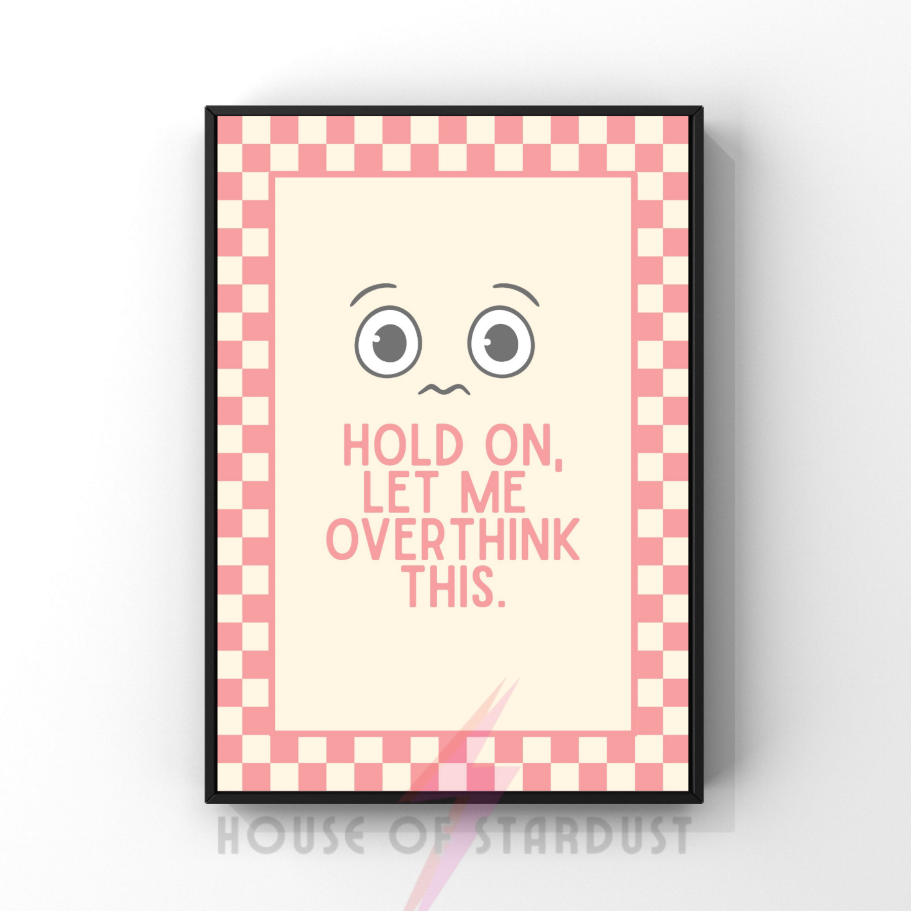 let me overthink think this | checkerboard pastels collection print