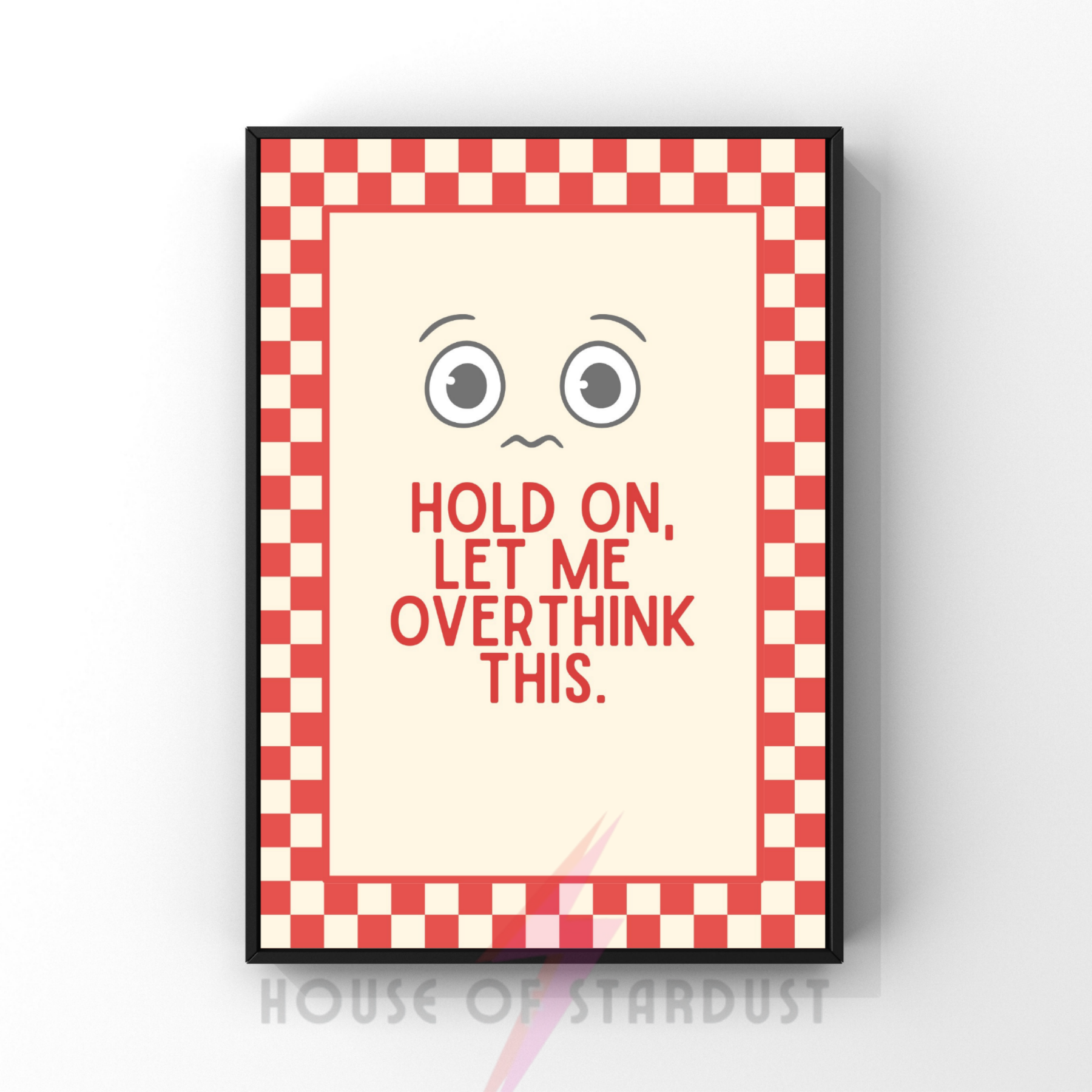 let me overthink think this | checkerboard pastels collection print