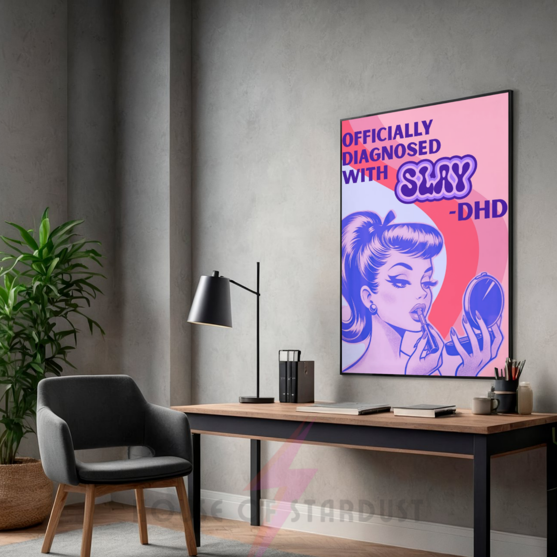 Slay-DHD | funny pop art ADHD humour art print
