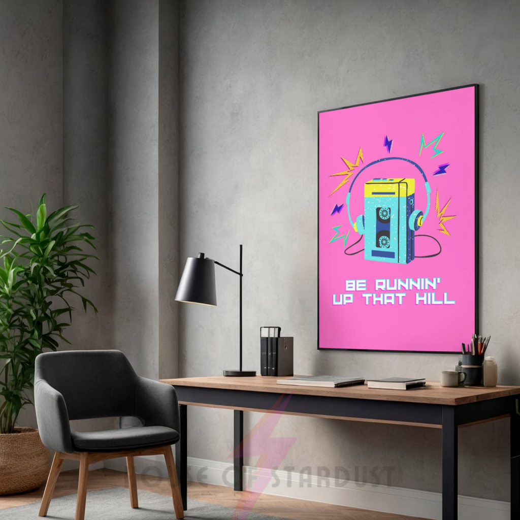 Runnin' up that hill | 80's pop art print
