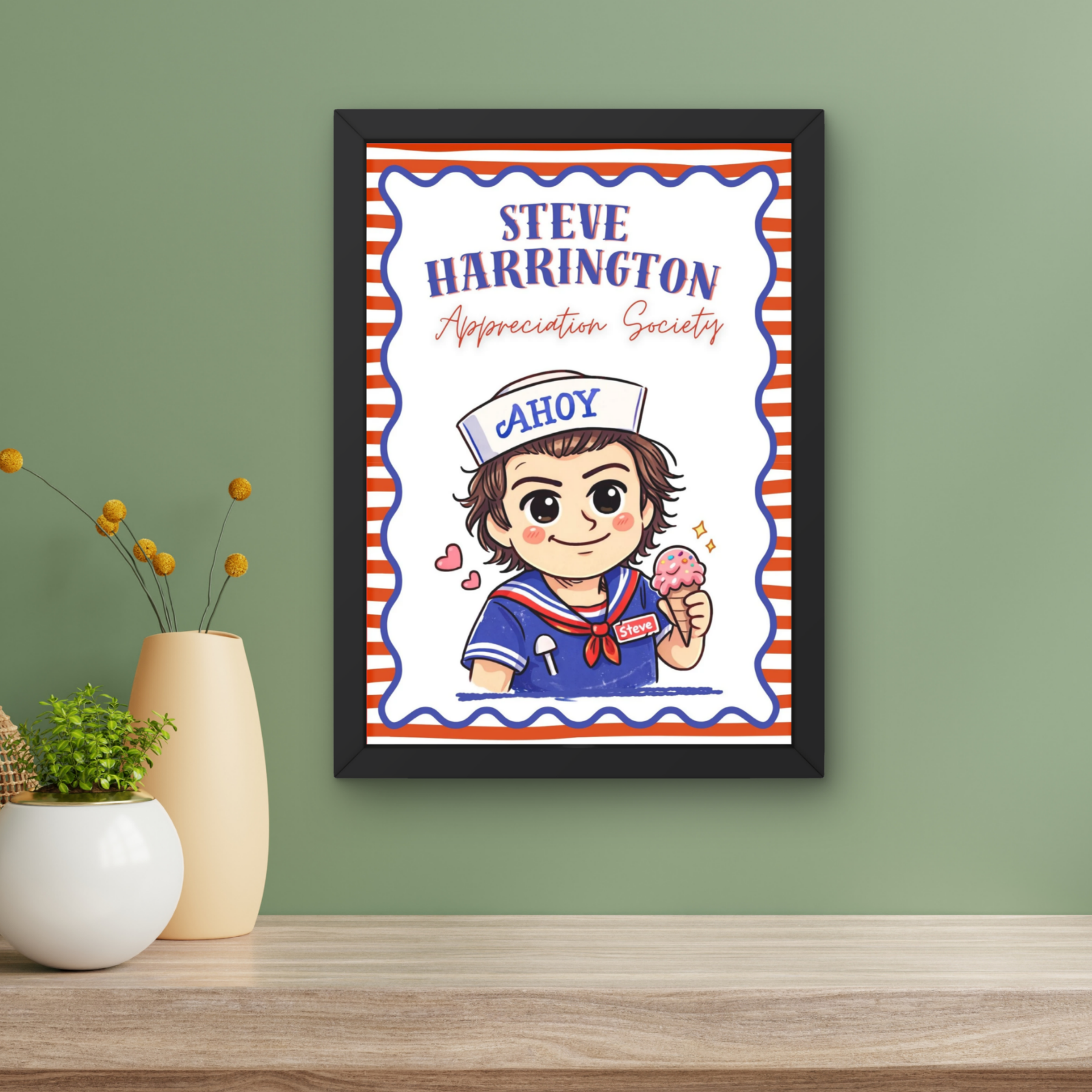 Steve | stranger things doodle art print