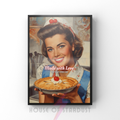 made with love & some other shit | Retro feminist Housewife Humour Print