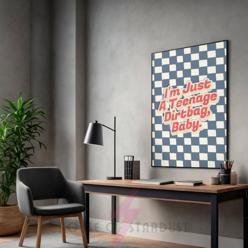 Teenage Dirtbag | indie checkerboard Music Print